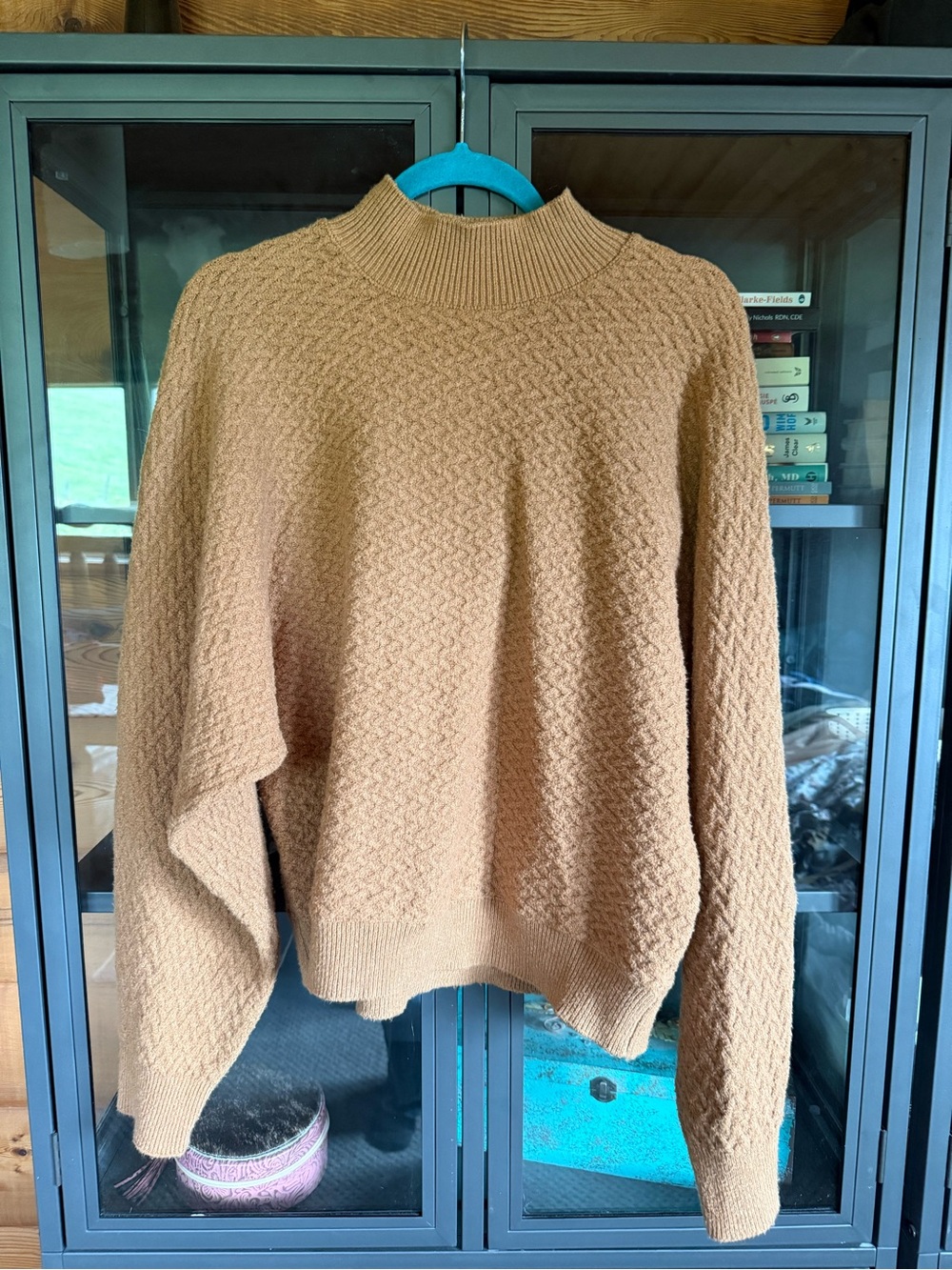 BB Dakota Ribbed Mock Neck Sweater in Camel